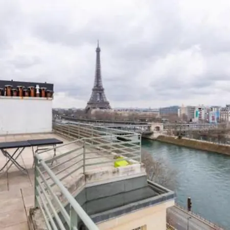 Eiffel Tower View Luxury Terace Cosy Penthouse *